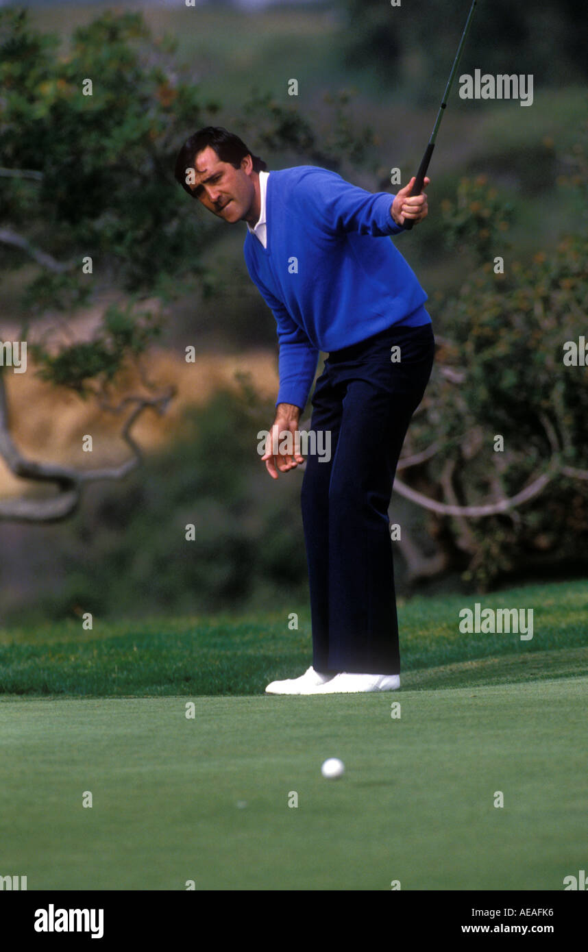 Seve Ballesteros rivalise en Californie tournoi de golf. Banque D'Images