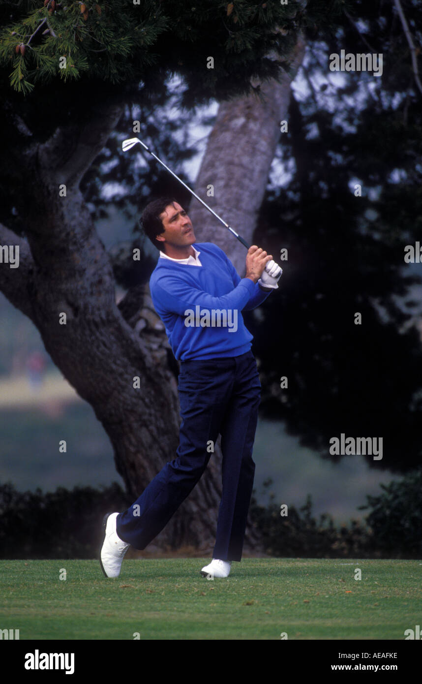 Seve Ballesteros rivalise en Californie tournoi de golf. Banque D'Images