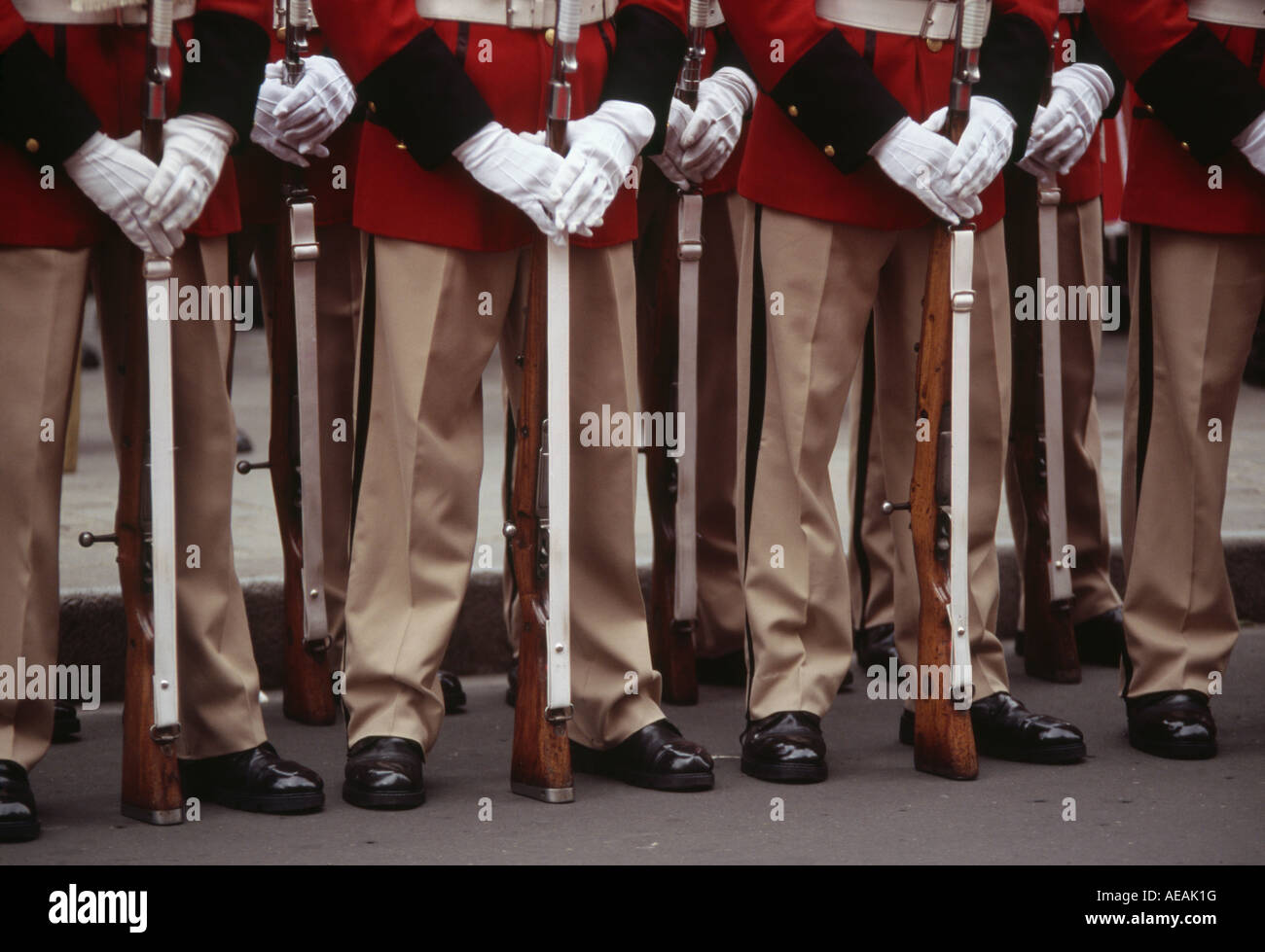 Garde présidentielle - Plaza Murillo, La Paz, Bolivie Banque D'Images