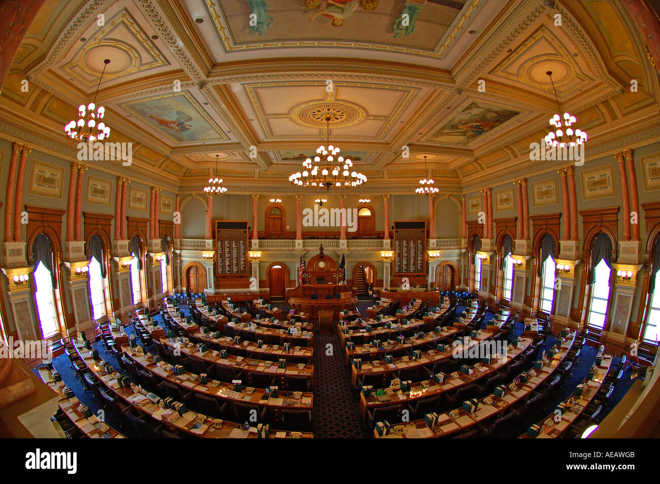 Kansas State Capitol, Topeka, Kansas, USA, Chambre des Représentants Banque D'Images