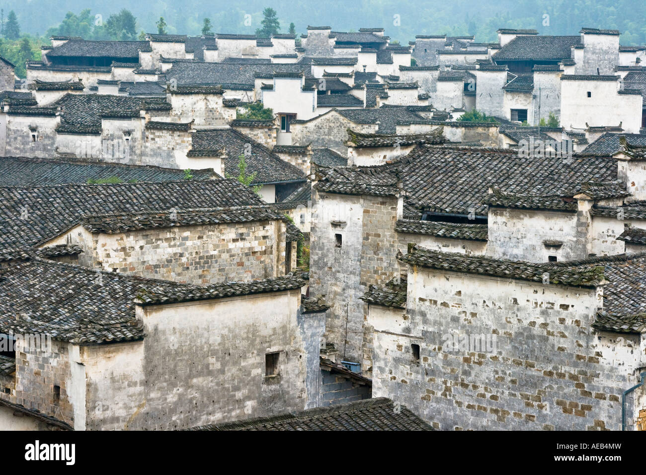 Huizhou Antique Village Chinois Style Xidi Chine Banque D'Images