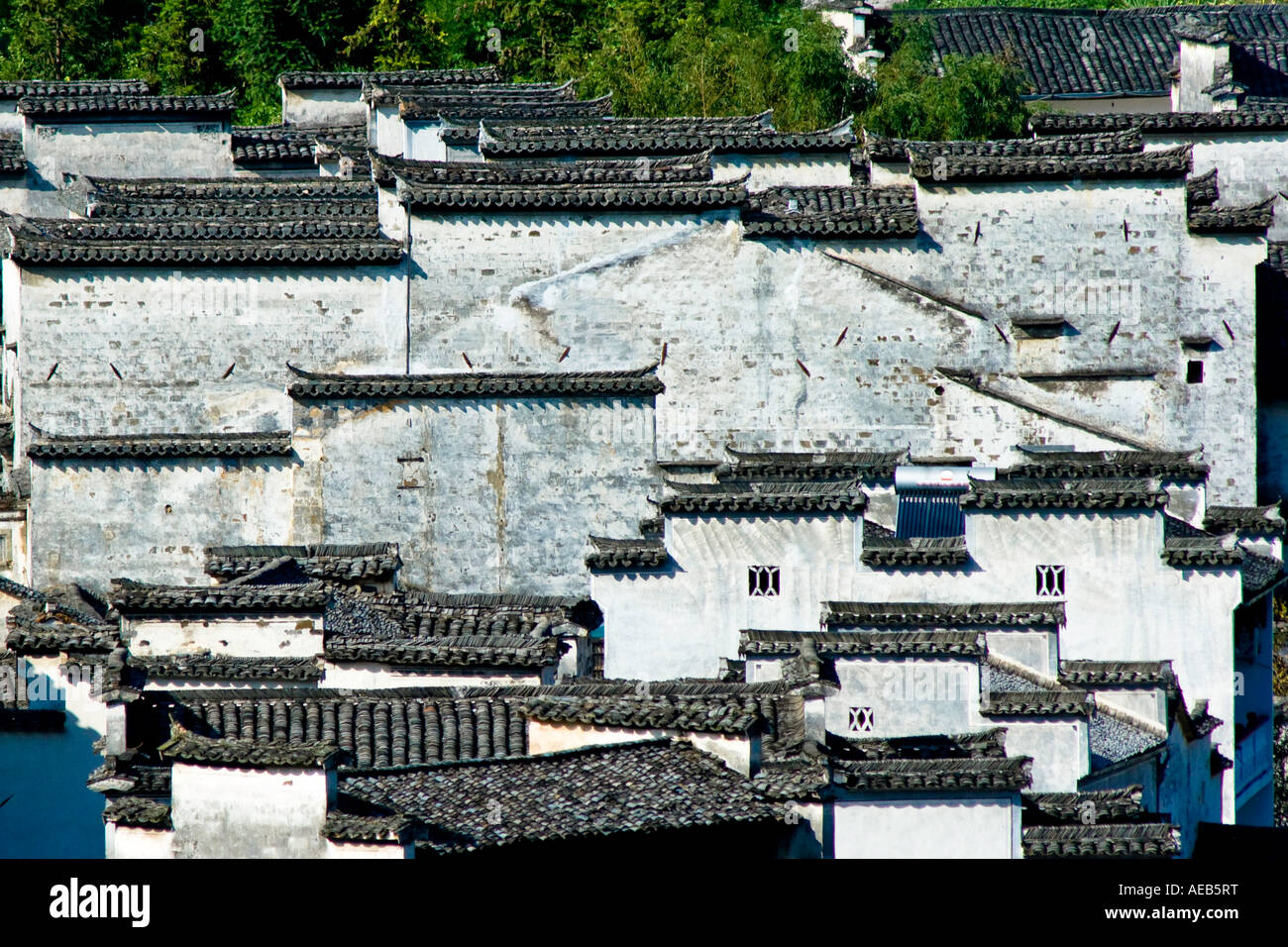 Huizhou Antique Village Chinois Style Xidi Chine Banque D'Images