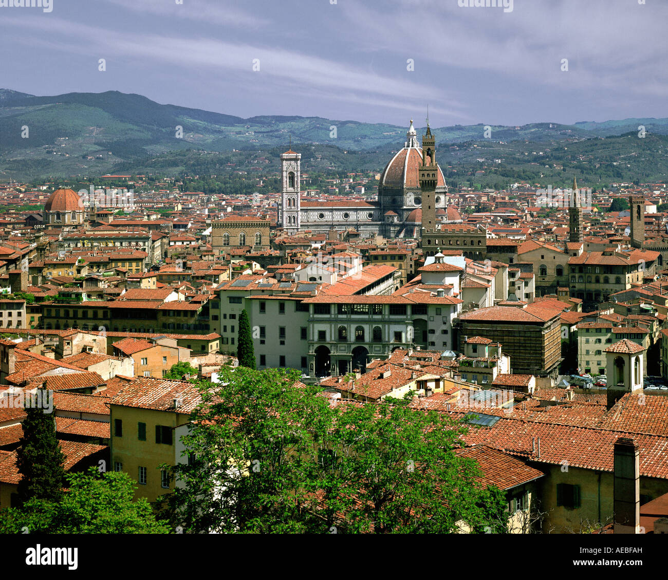 Il - Toscane : Florence vu de la Piazzale Michelangelo Banque D'Images