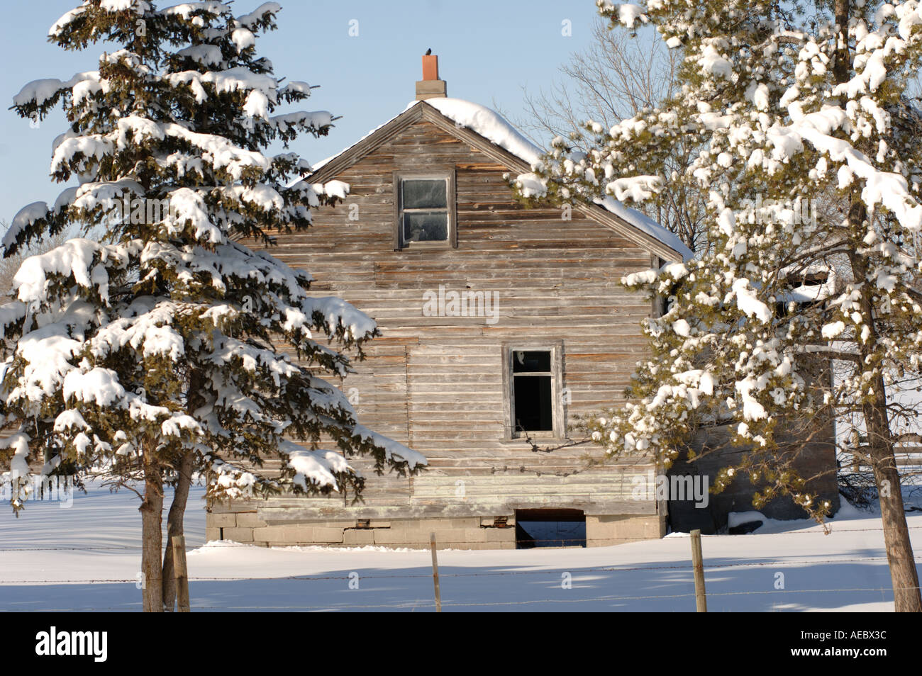 Bâtiment abandonné en Alberta Canada Banque D'Images