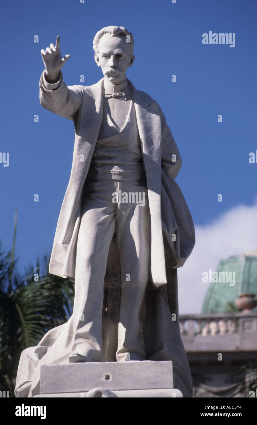 Jose Marti de La Havane Cuba La Havane Centre Cubain historique vieille ville historique Banque D'Images