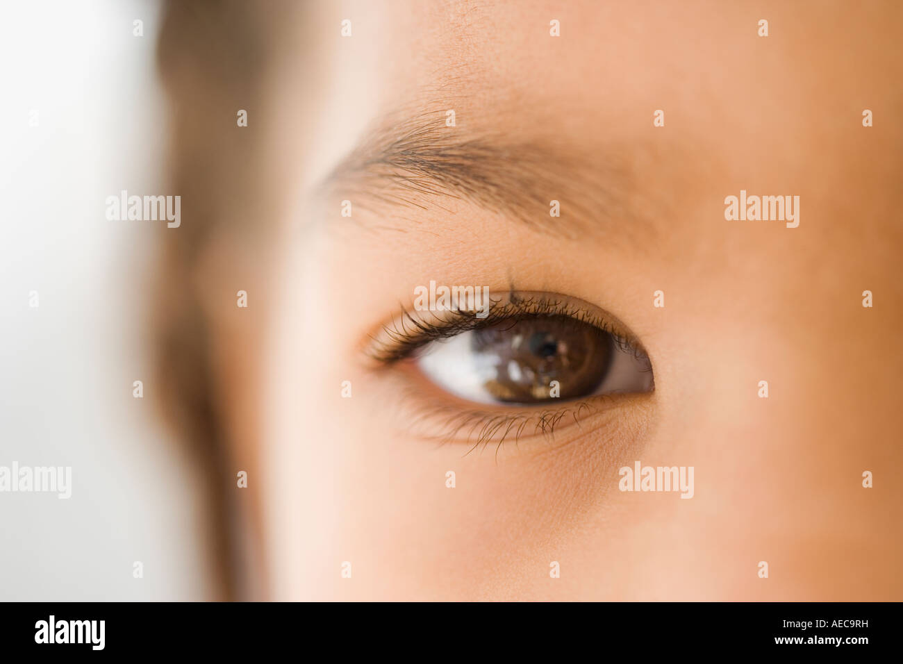 Close up of African girl's eye Banque D'Images