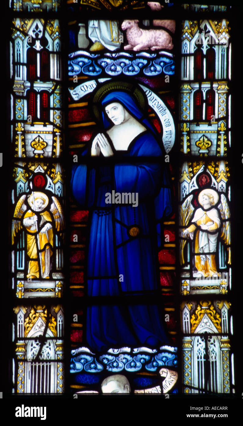 Sainte Marguerite Marie Alacoque sacrés Cœurs Wimbledon Saint Patron des malades de la Polio 1647 - 1690 Banque D'Images