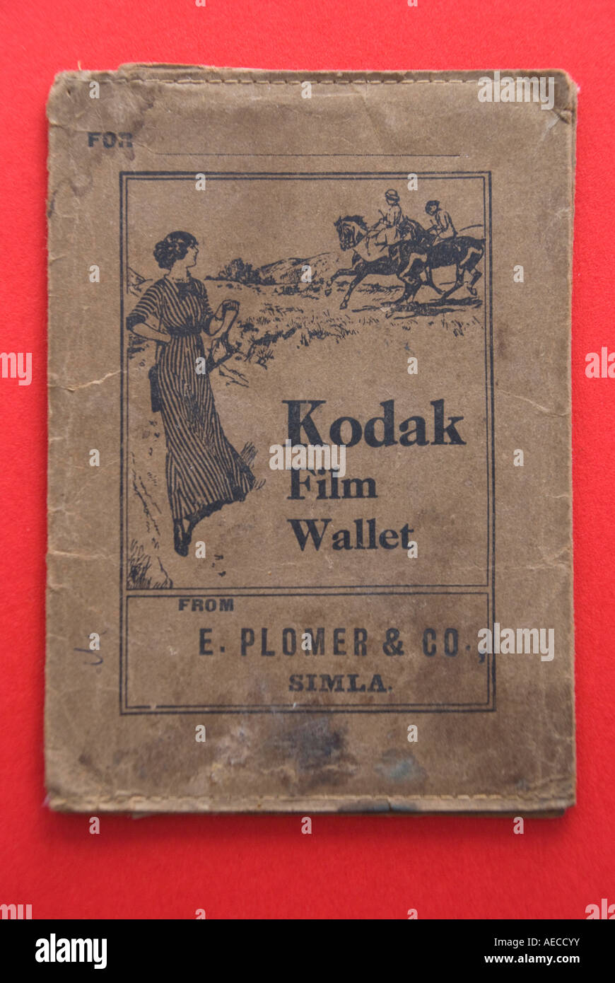 Un vieux film Kodak Wallet de la station de colline indien vers 1910 Simla Banque D'Images