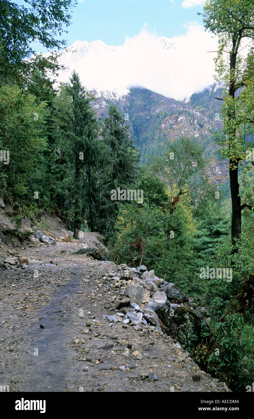 Campagne de l'Himalaya à Tal de l'environnement dans la zone de conservation de l'Annapurna au Népal Banque D'Images