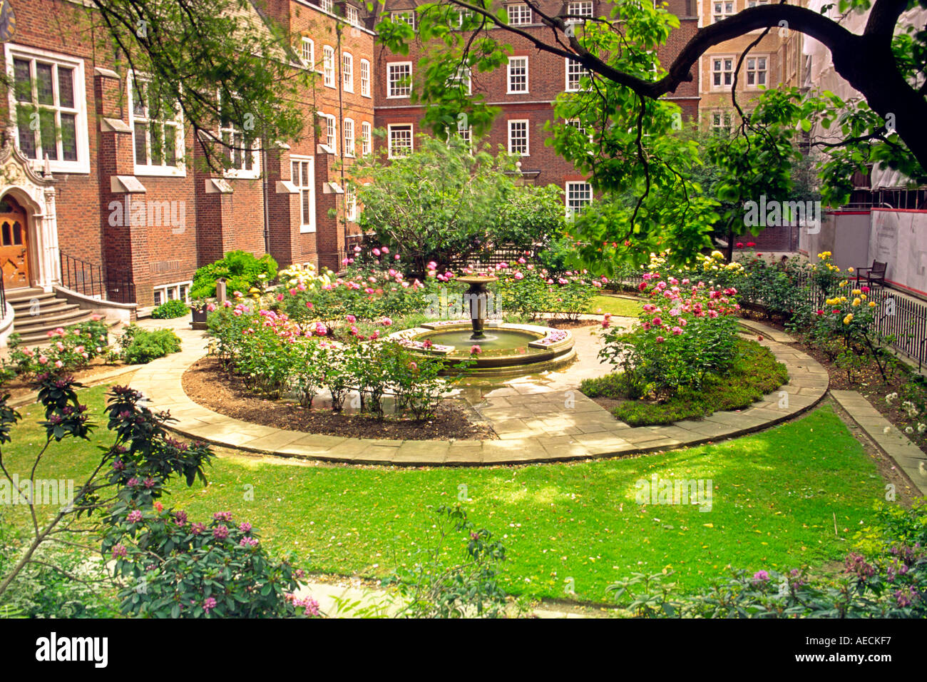 La base de l'eau Inn Garden à Londres. Banque D'Images