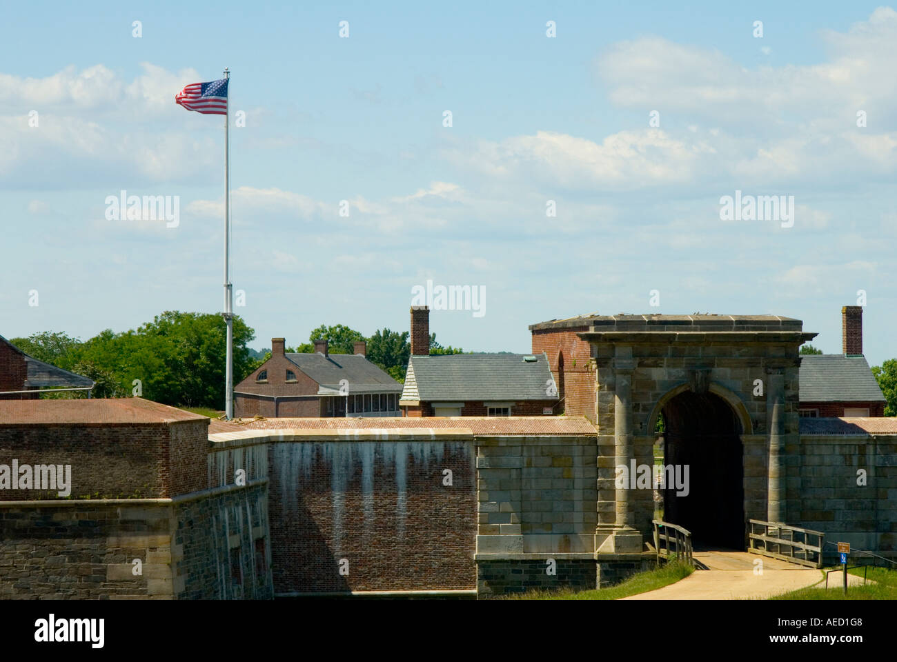 Entrée de Fort Washington sur le côté du Maryland de la rivière Potomac, près de Washington DC Banque D'Images