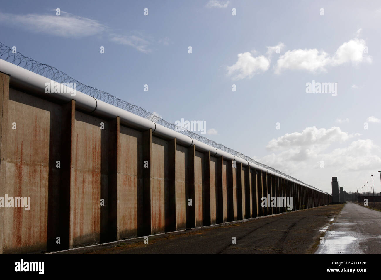 Mur de la prison de Maze, blocs H, en dehors de Belfast. L'Irlande du Nord Banque D'Images
