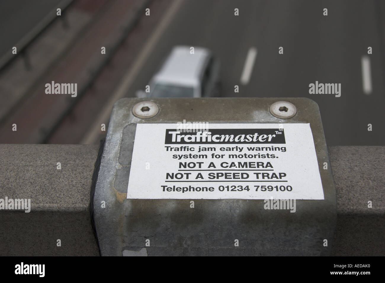 Embouteillage d'alerte rapide Transports au Pays de Galles Banque D'Images