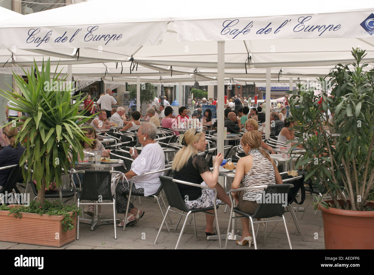 Café del' Europe, Graben, Vienne Banque D'Images