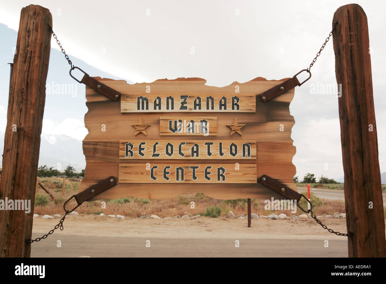 Manzanar guerre Camp d'internement pour les citoyens américains d'origine japonaise Banque D'Images