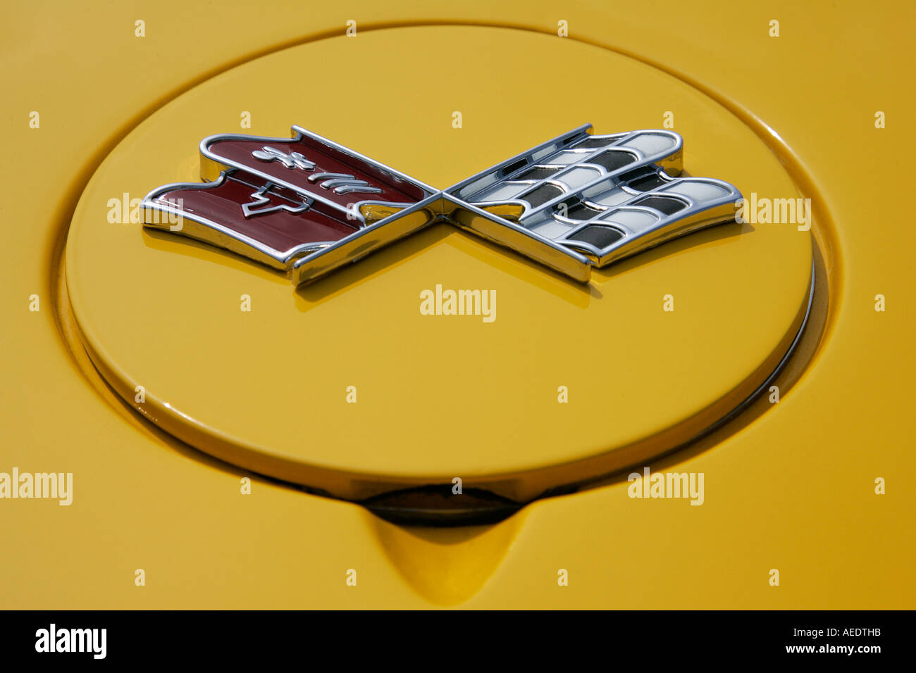 Logo Chevrolet Corvette Vieille Voiture Americaine Vehicule L