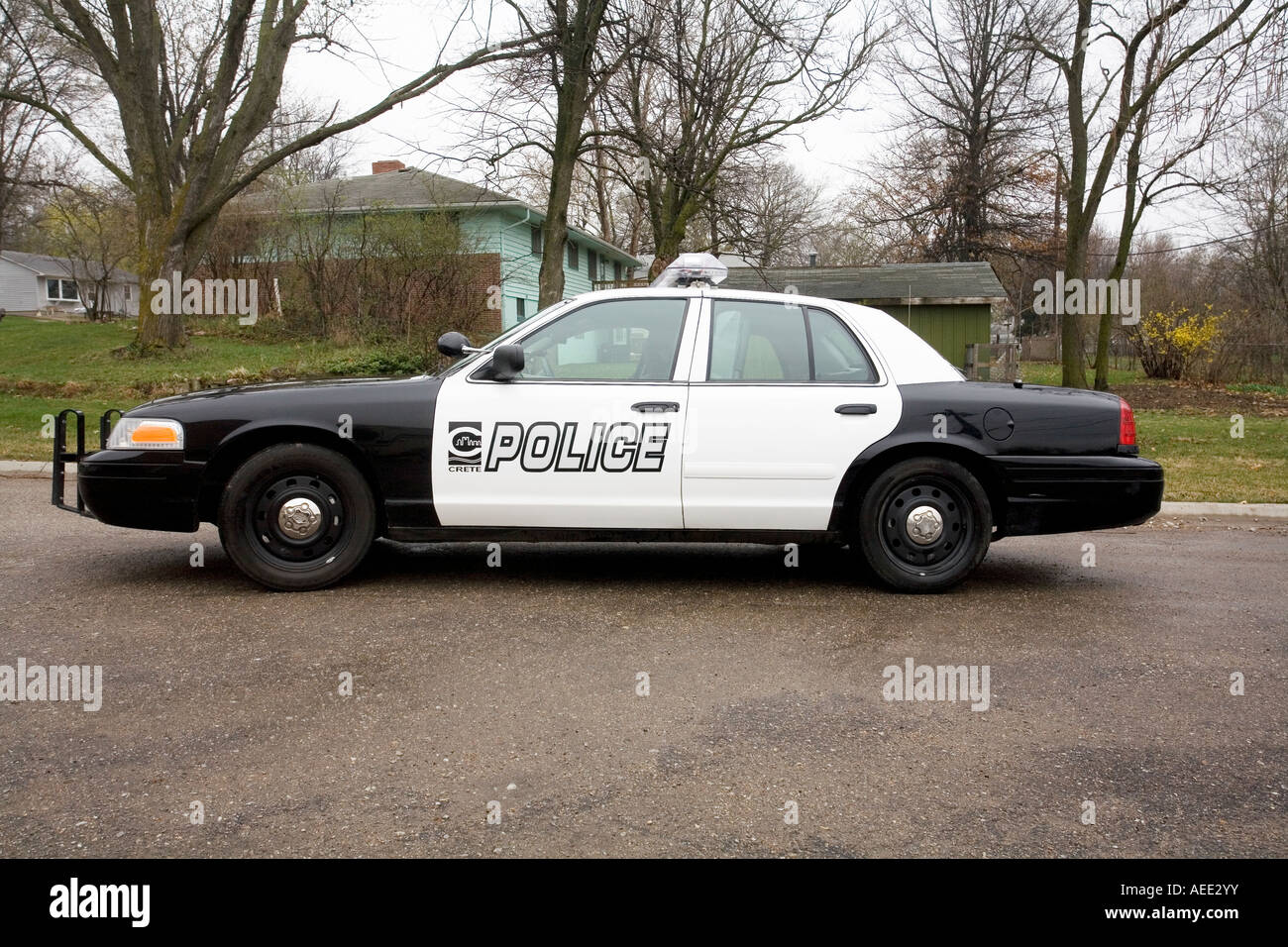Ford Crown Victoria Police Interceptor véhicule de police du Service de police de New York USA Crète Banque D'Images