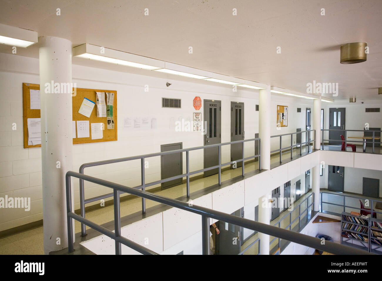 Cell Block converti en unité de consultation en santé mentale au Centre correctionnel de Lincoln Lincoln Nebraska USA Banque D'Images