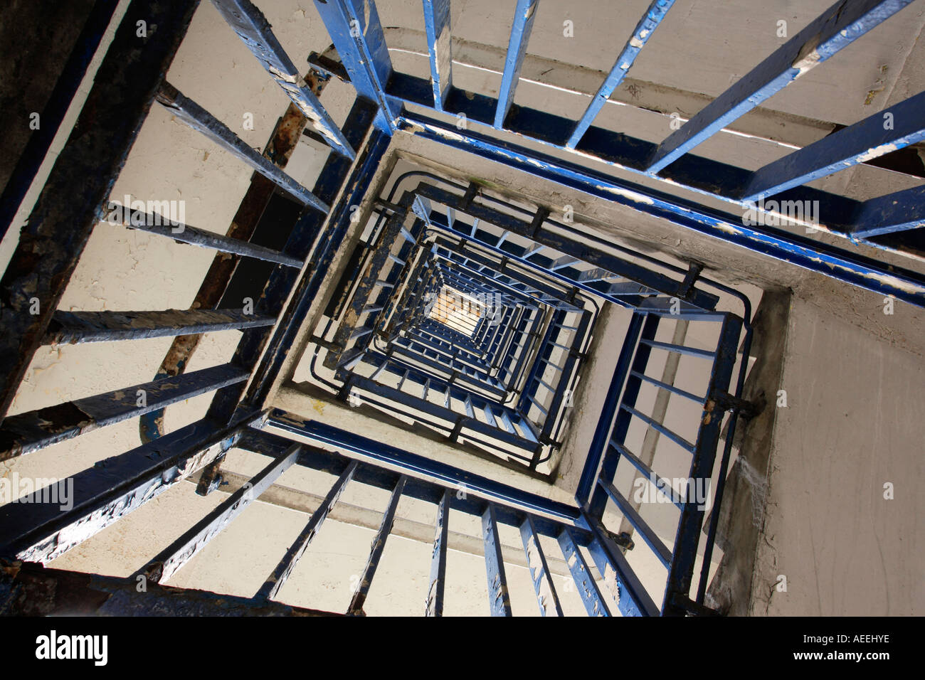 Parc d'escalier Hill Housing Estate Sheffield Banque D'Images