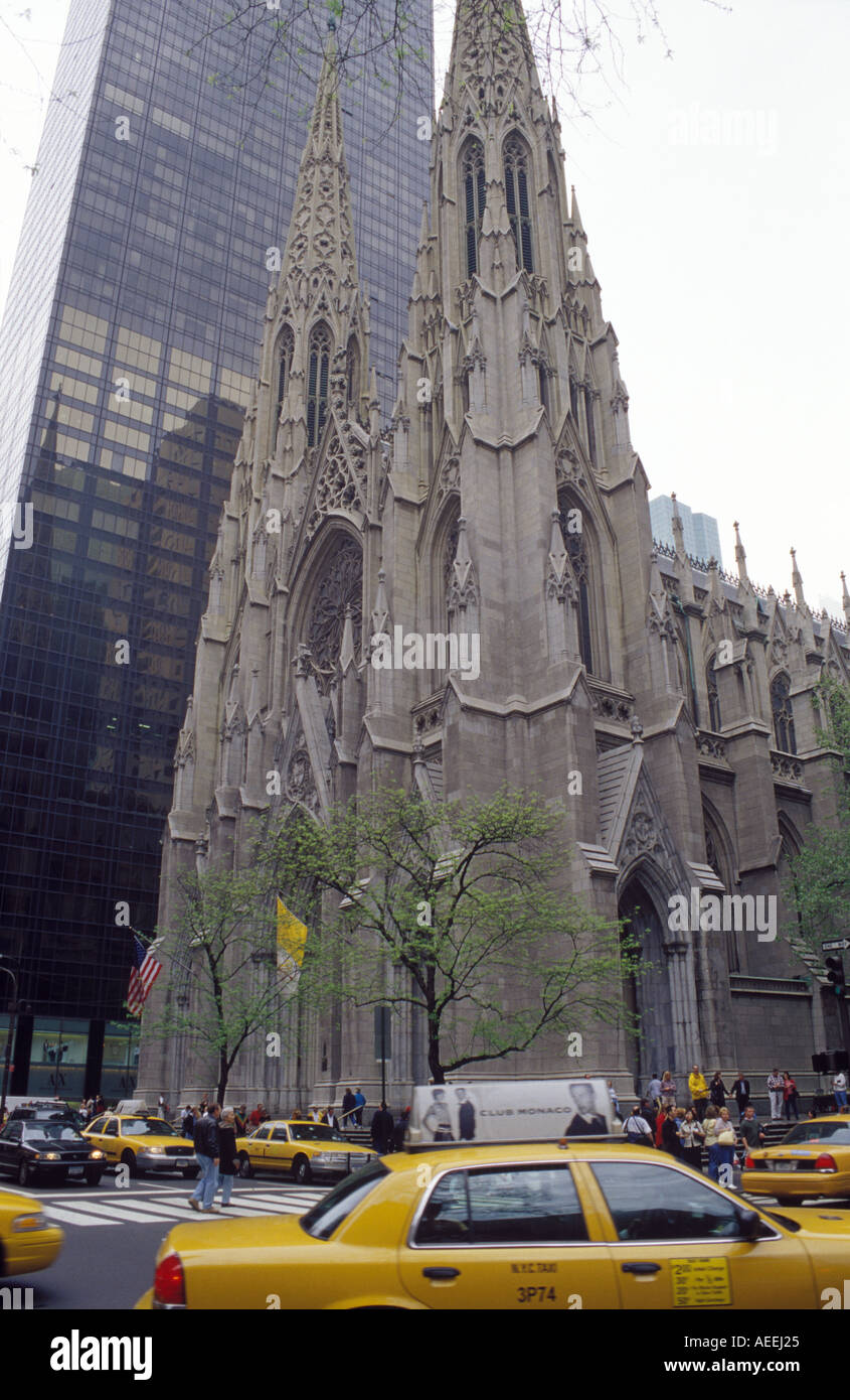 La Cathédrale de Saint Patrick sur la Cinquième Avenue à New York City Banque D'Images