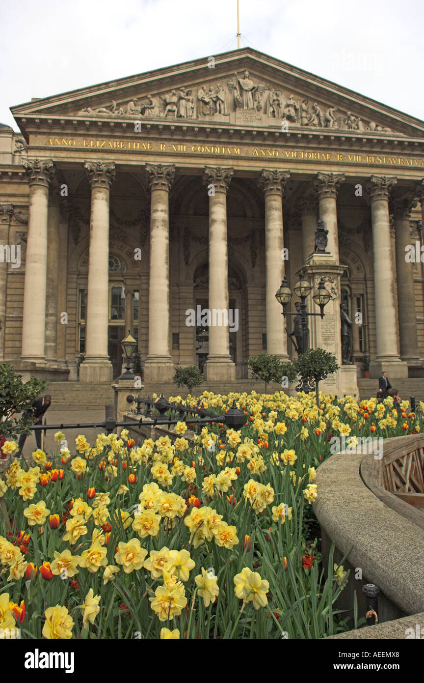 'Royal Exchange' à la station de banque dans City of London Banque D'Images