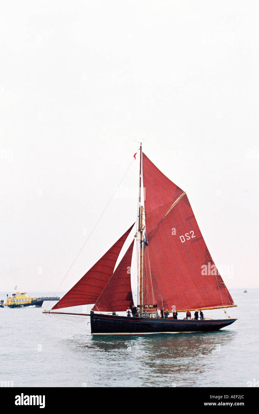 Jolie Brise, pilot cutter dans le Solent à l'embouchure du port de Portsmouth, au cours d'IFOS 2005. Banque D'Images