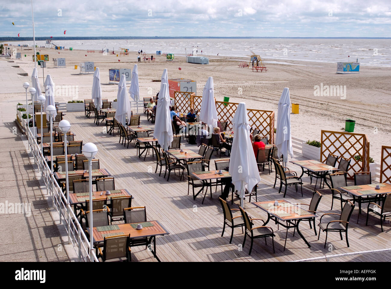 Plage de Pärnu Estonie Parnu Pernau UE États Baltes Banque D'Images