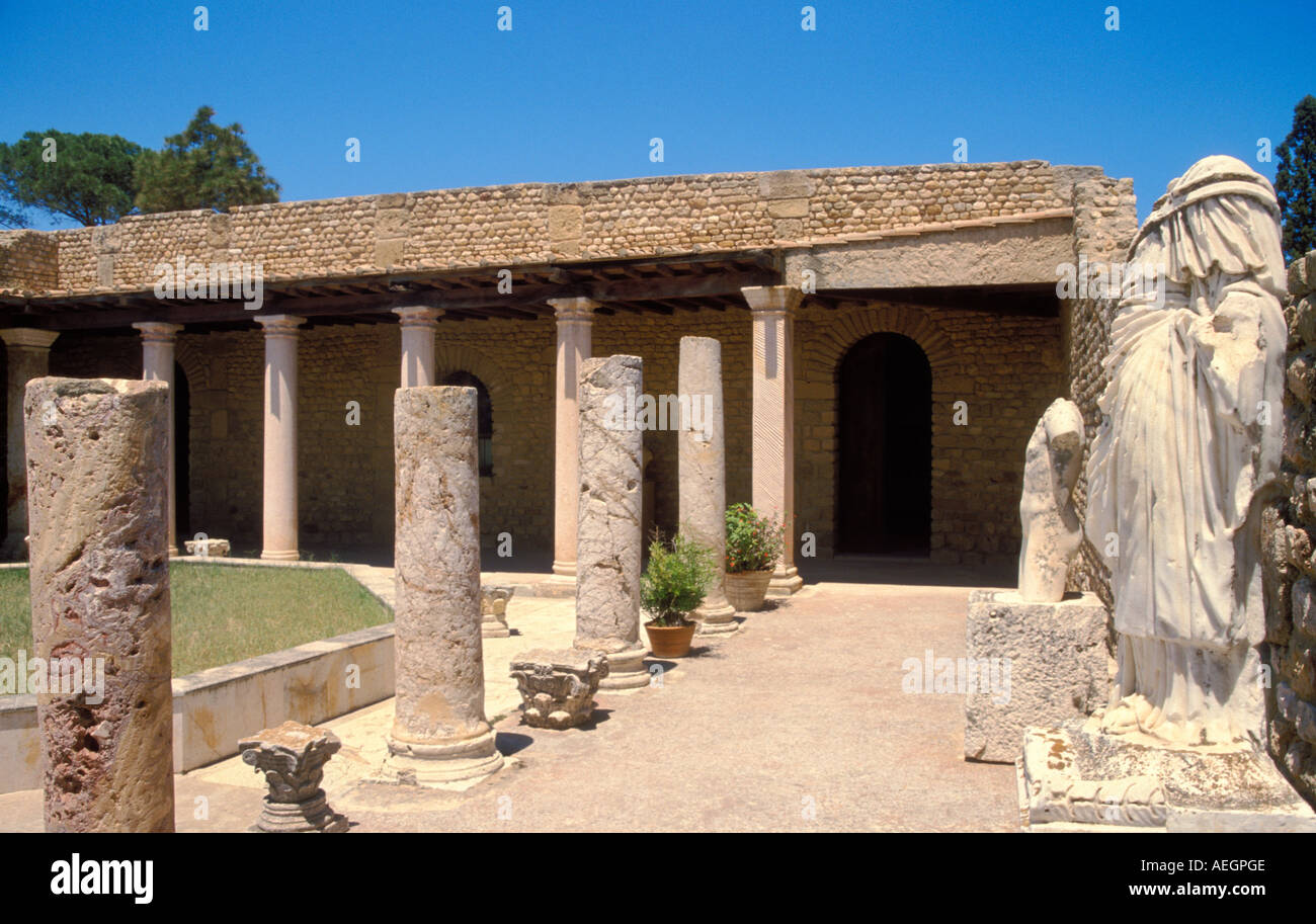 Tunisie Tunis la Villa Romaine à Carthage Banque D'Images