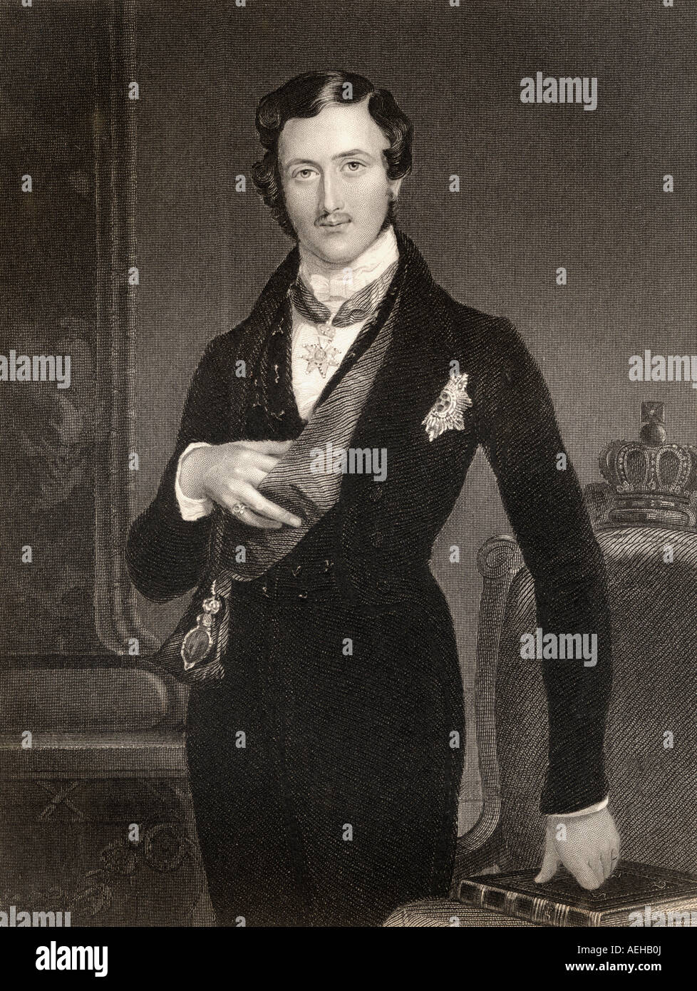 Prince Albert de Saxe-Coburg et Gotha, 1819 - 1861. Mari de la reine Victoria. Banque D'Images