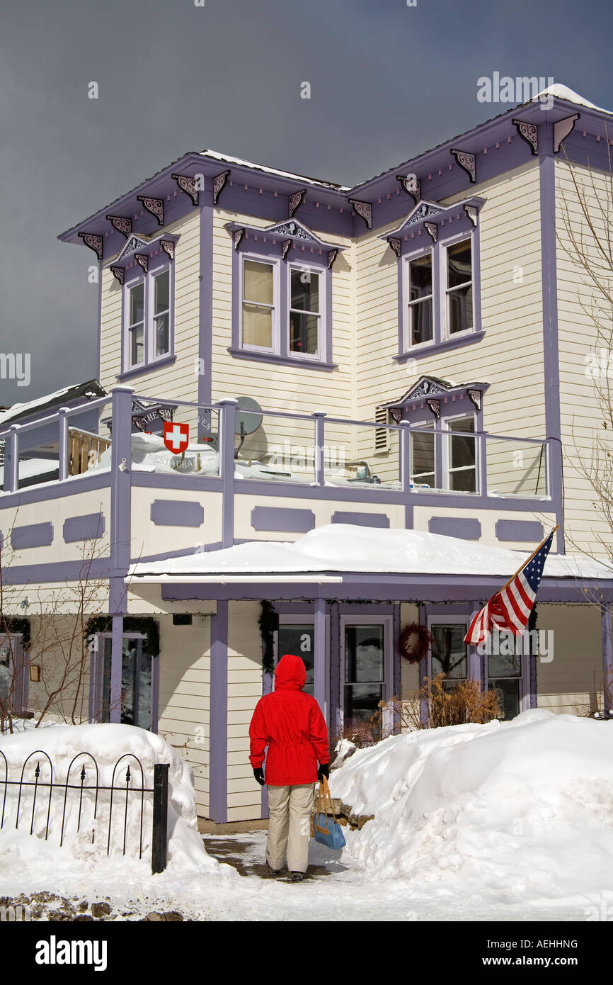 Restaurant Paradis suisse Les Rocheuses Colorado Breckenridge USA Banque D'Images