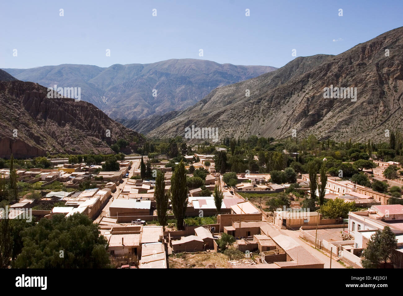 Purmamarca Provincia de Jujuy Argentine vue depuis le Cerro de los Siete Colores Banque D'Images