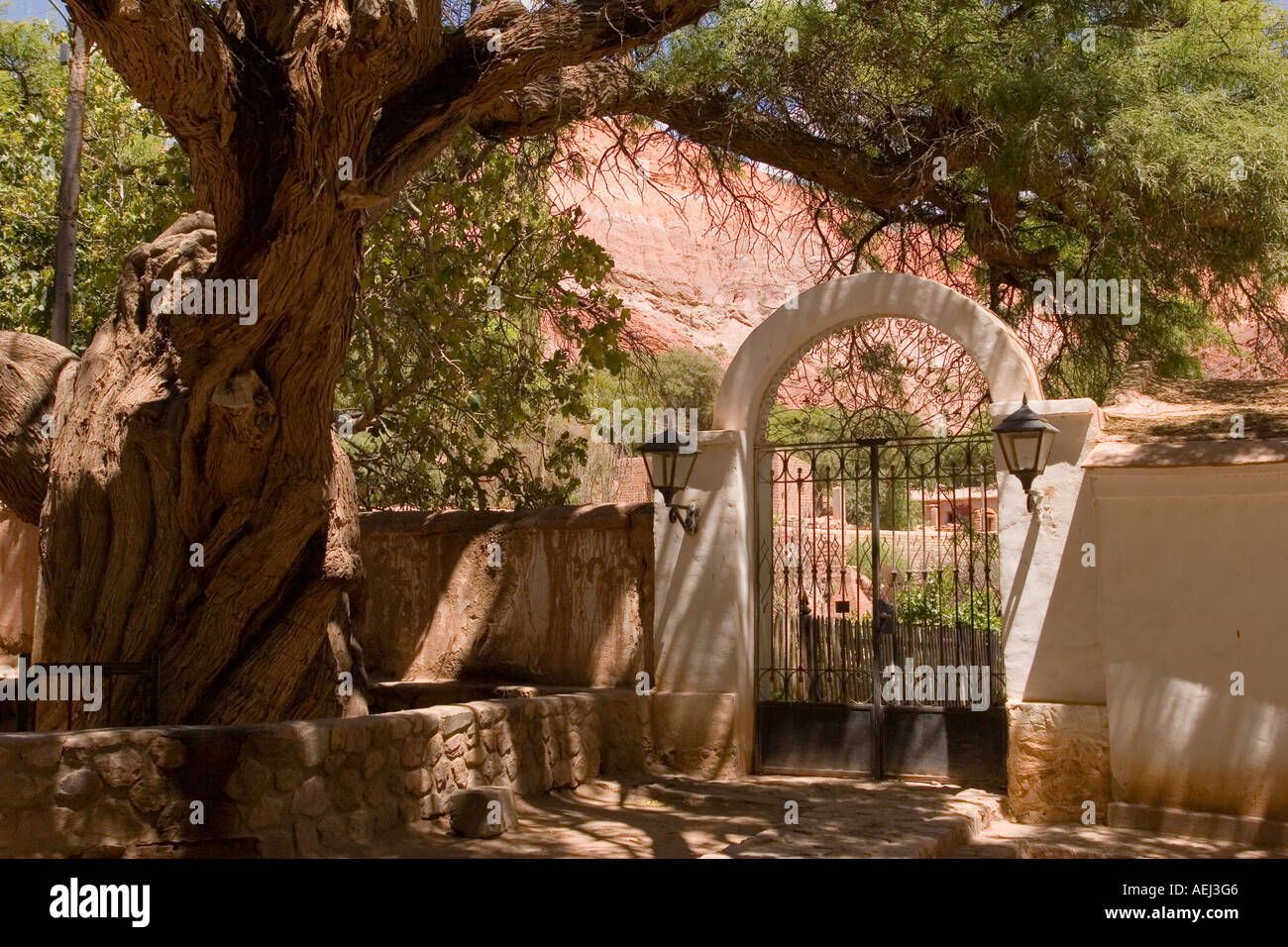 Avant de porte d'une estancia en Provincia de Jujuy Argentine Purmamarca Banque D'Images