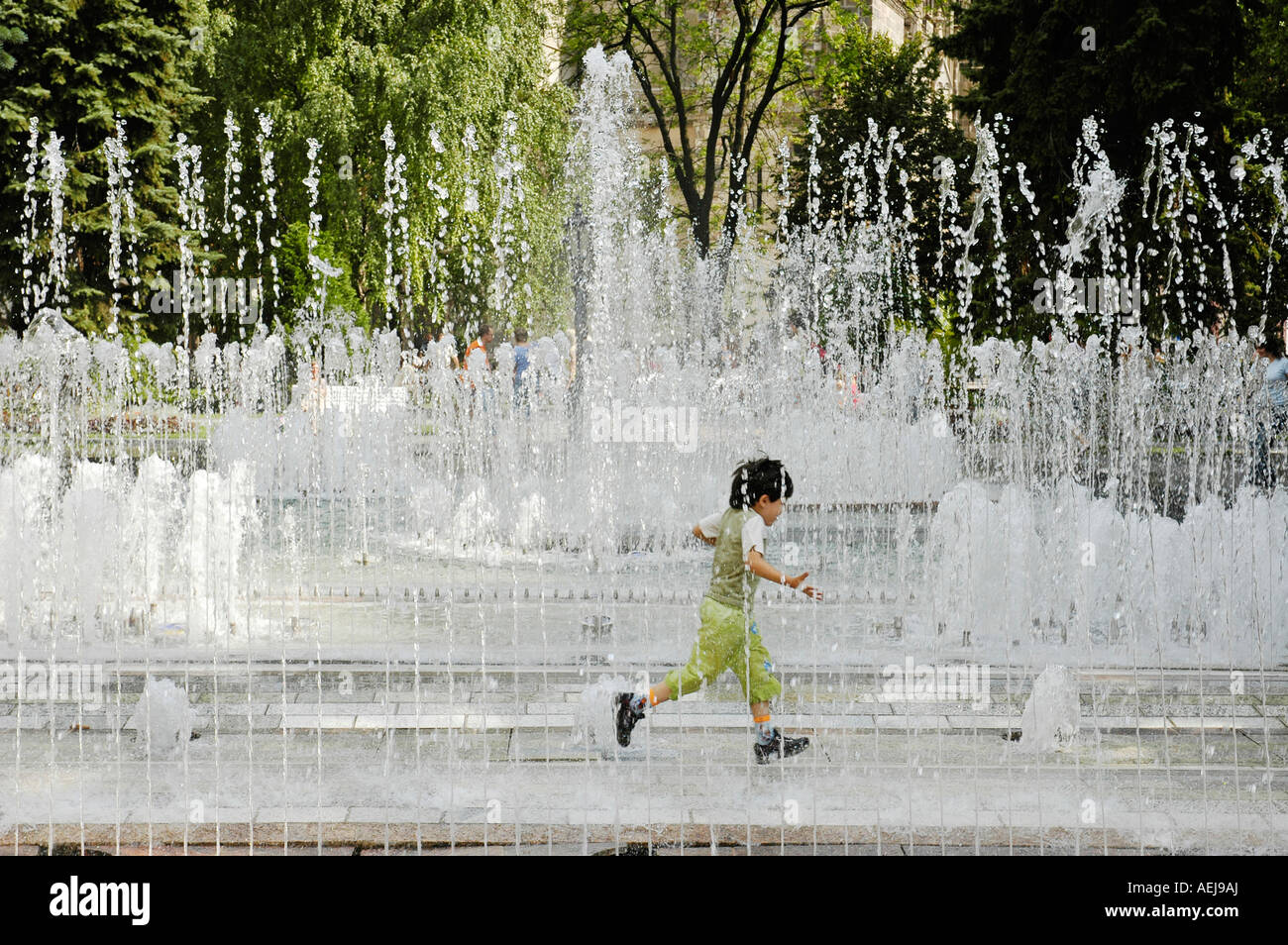 La fontaine chantante, Kosice, Slovaquie Banque D'Images