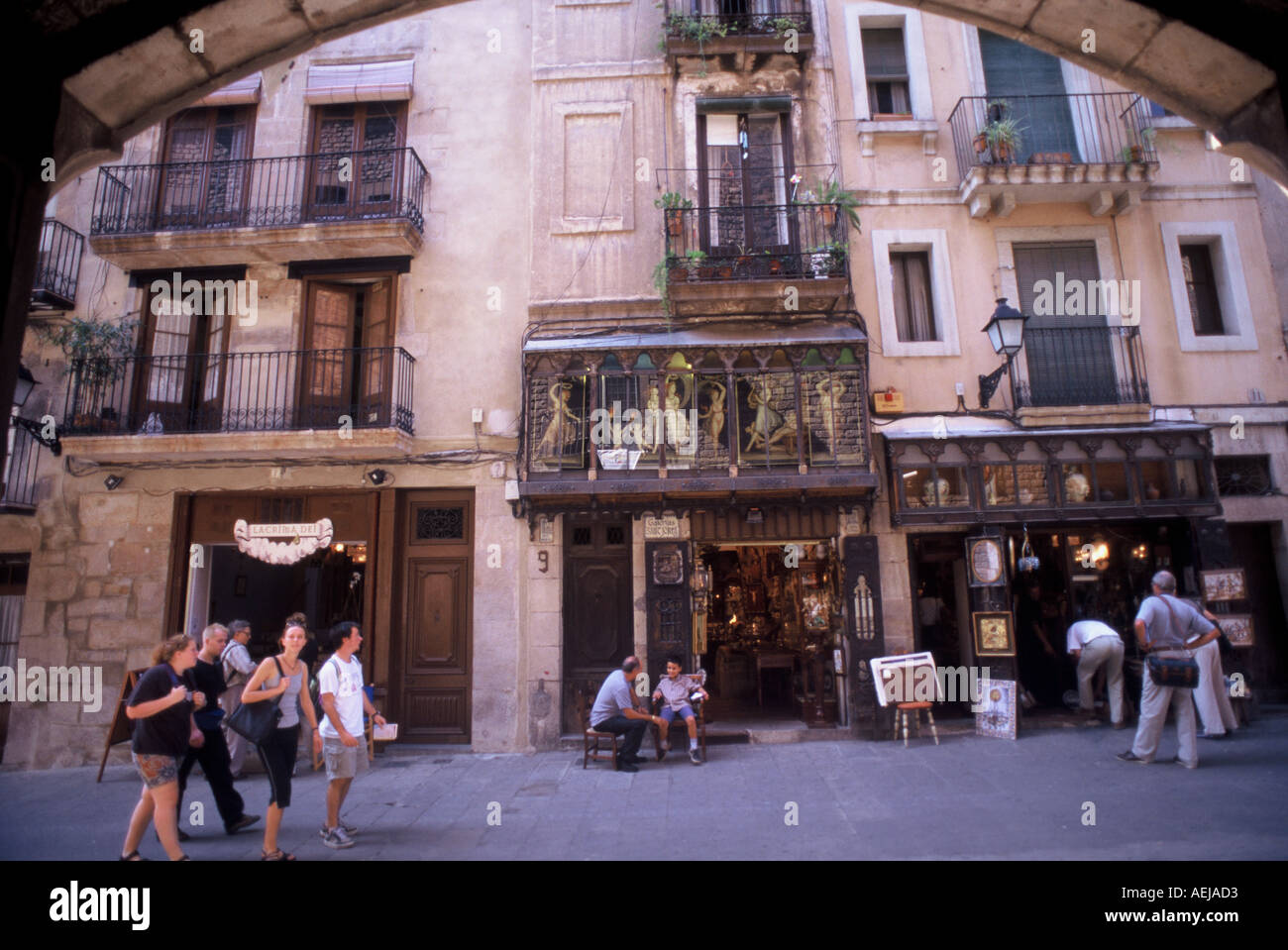 Vieja ville partie Barcelone Espagne Banque D'Images