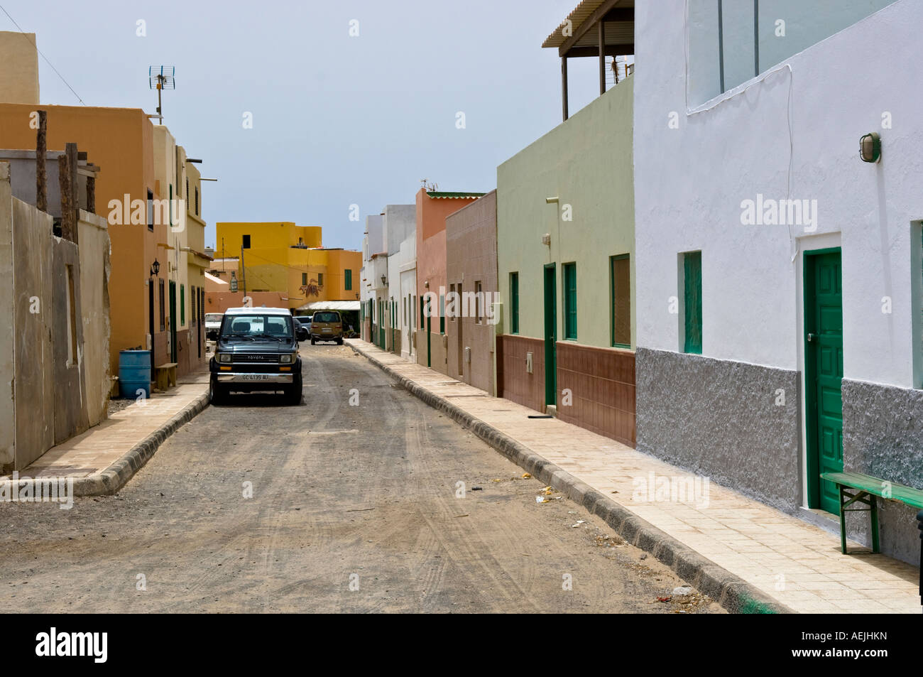 Village de pêcheurs de Puerto de la Cruz, Fuerteventura , Canaries, Espagne Banque D'Images