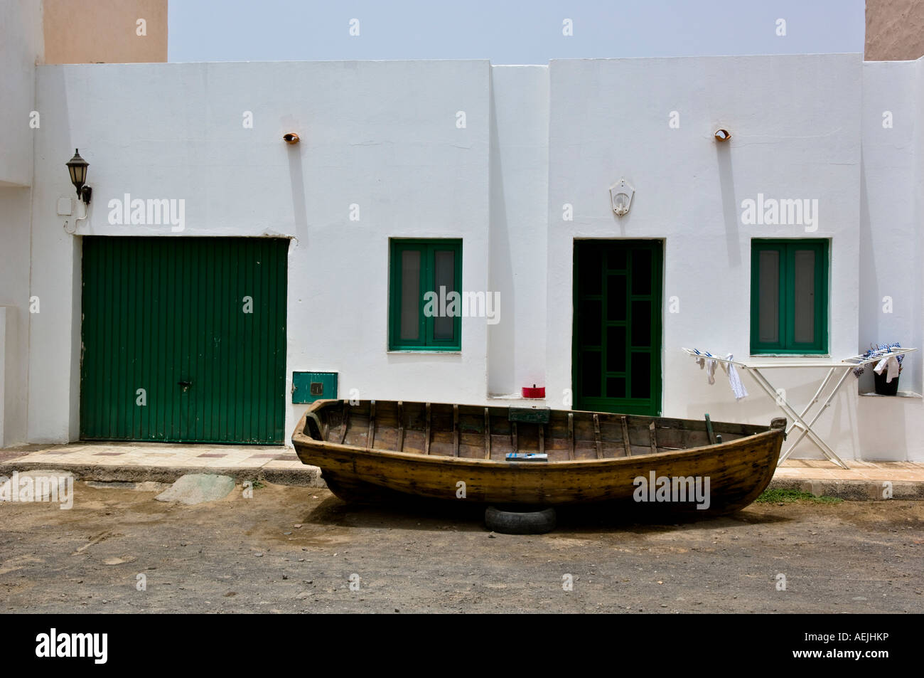 Village de pêcheurs de Puerto de la Cruz, Fuerteventura , Canaries, Espagne Banque D'Images