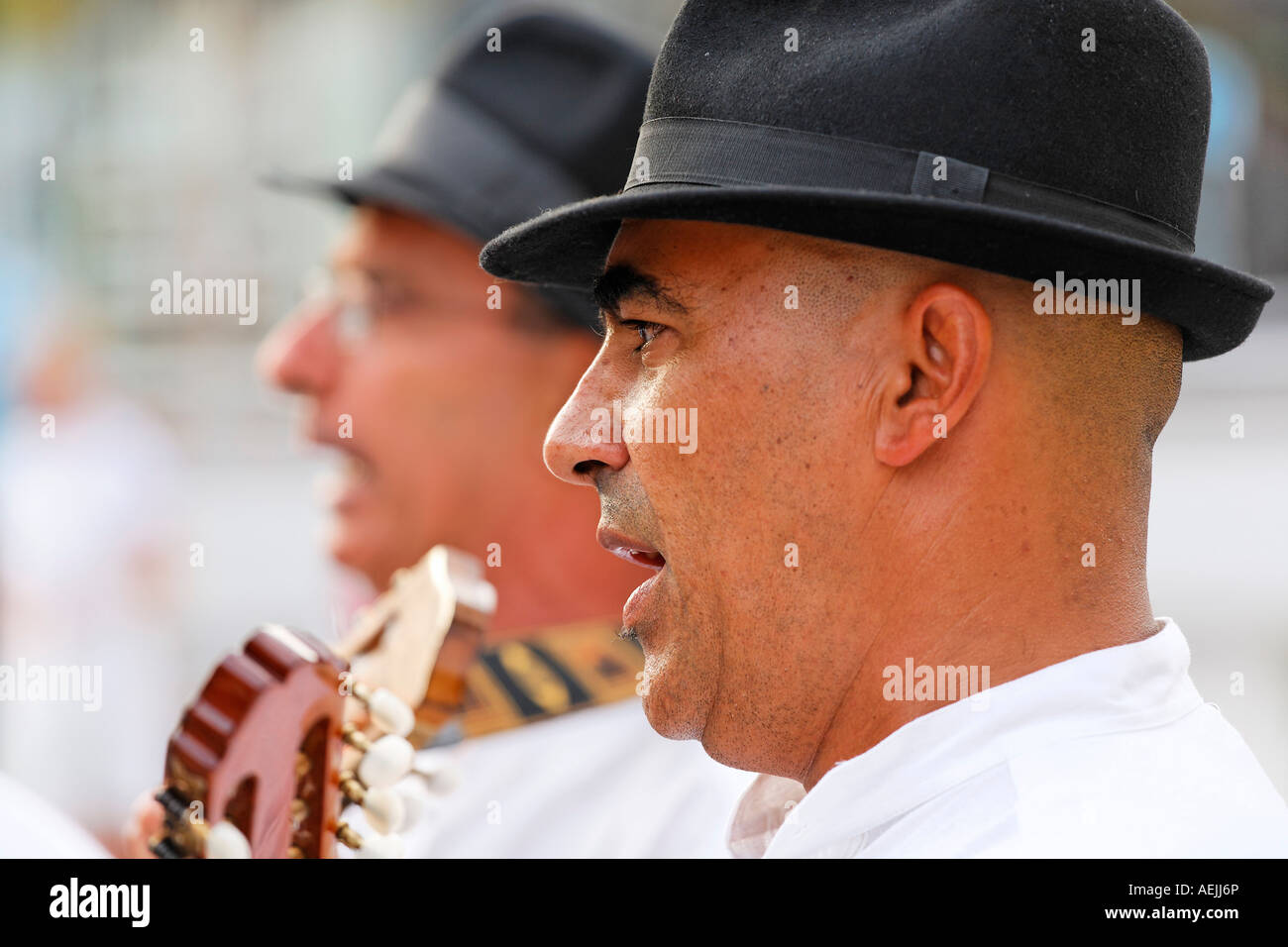 Groupe folklorique à Maspalomas, Gran Canaria, Espagne Banque D'Images