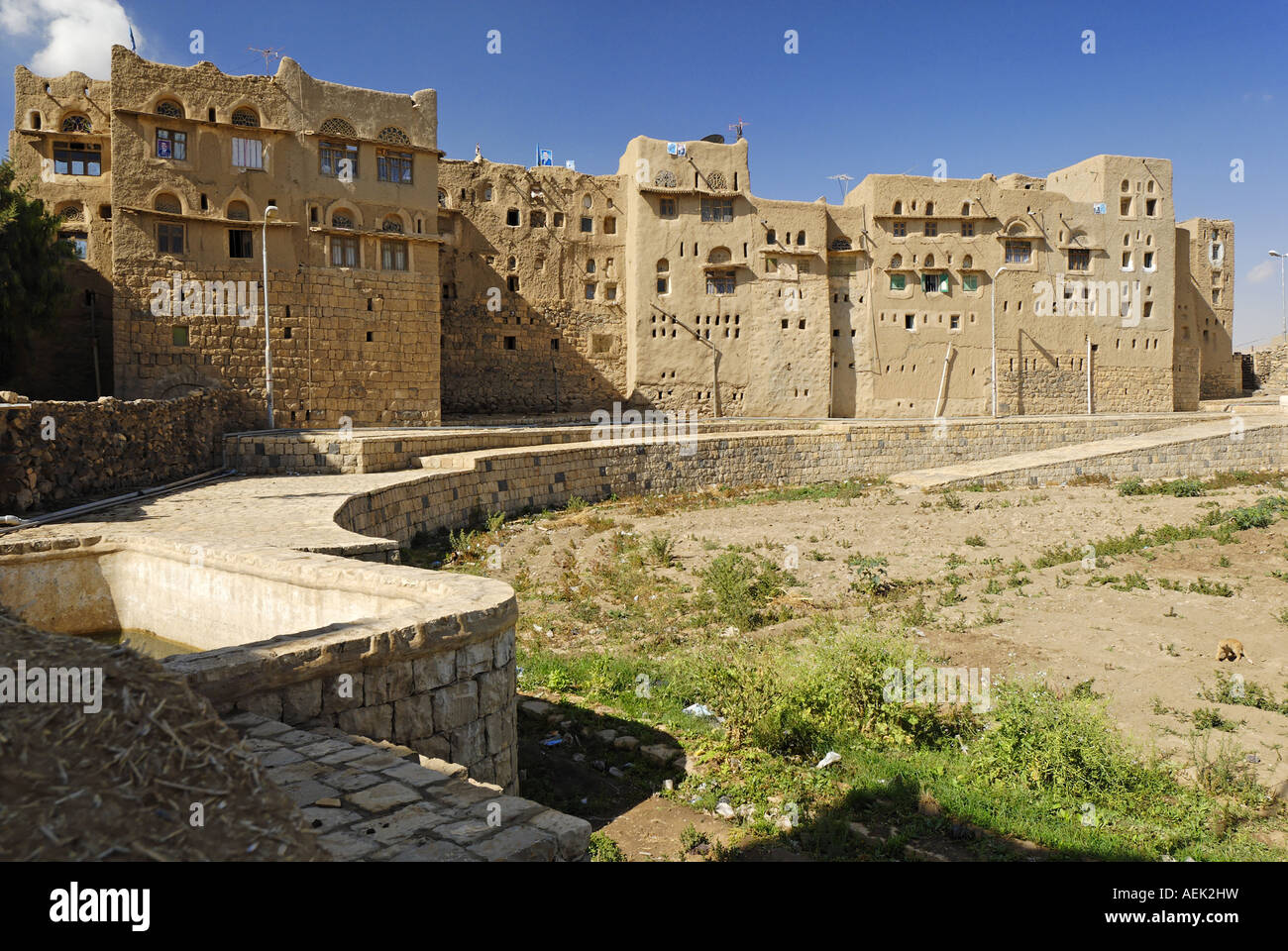 Vieille ville d'Amran, Yémen Banque D'Images