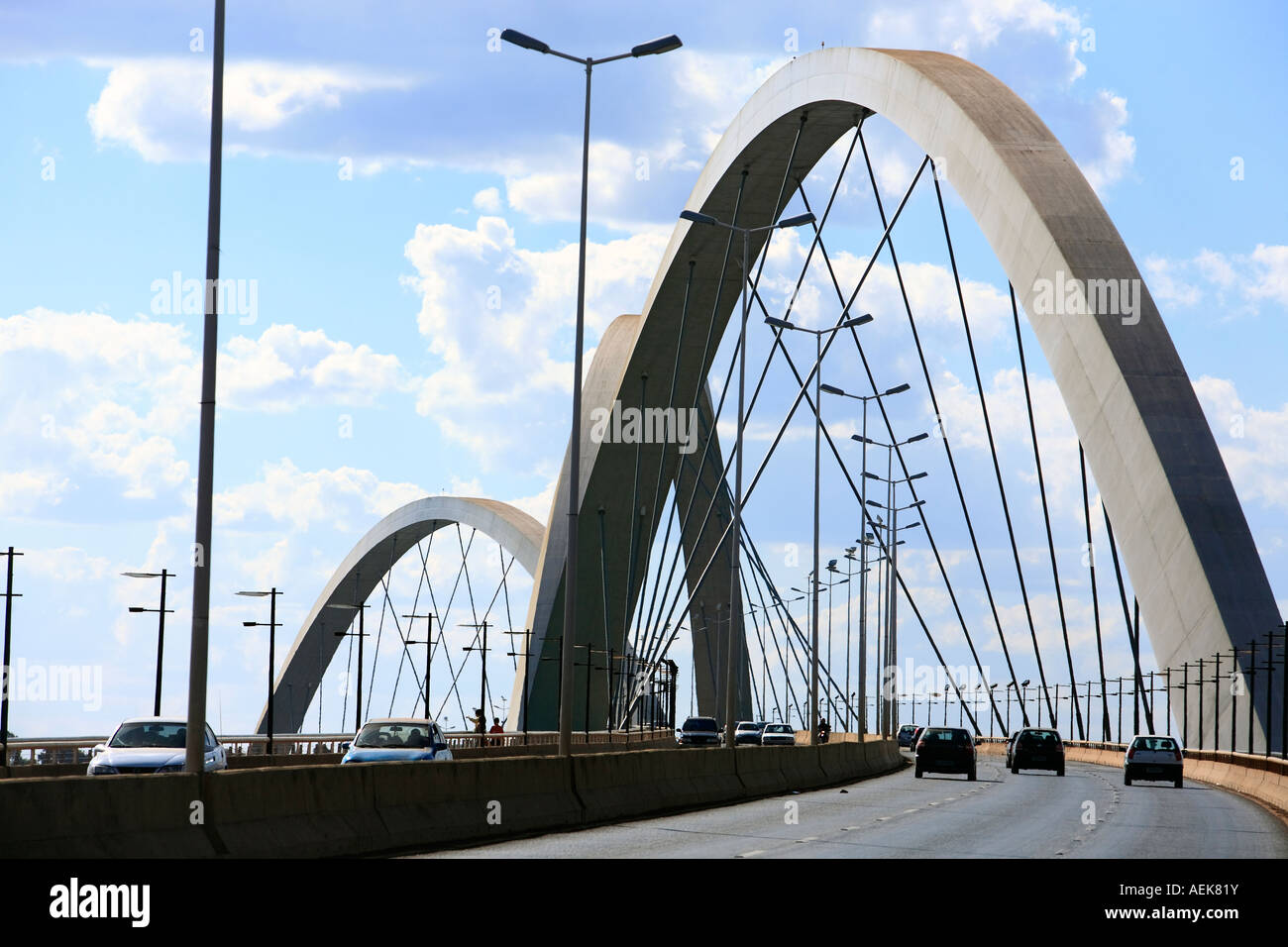 Juscelino Kubitschek bridge dans la ville de Brasilia capitale du Brésil Banque D'Images