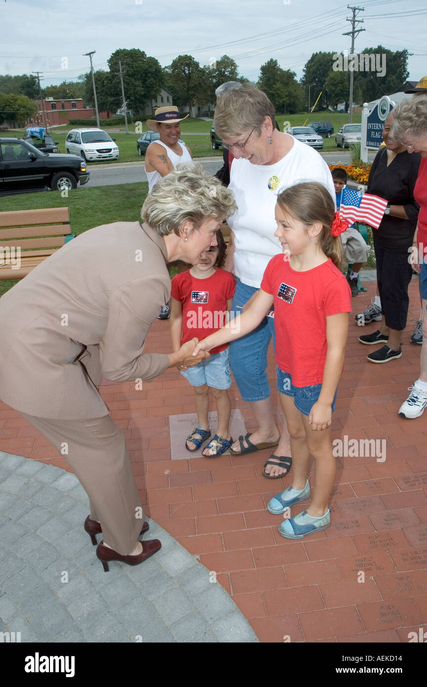 Le gouverneur du Michigan Jennifer Granholm assiste et fait la promotion de lois pour arrêter l'importation de déchets en provenance du Canada Banque D'Images