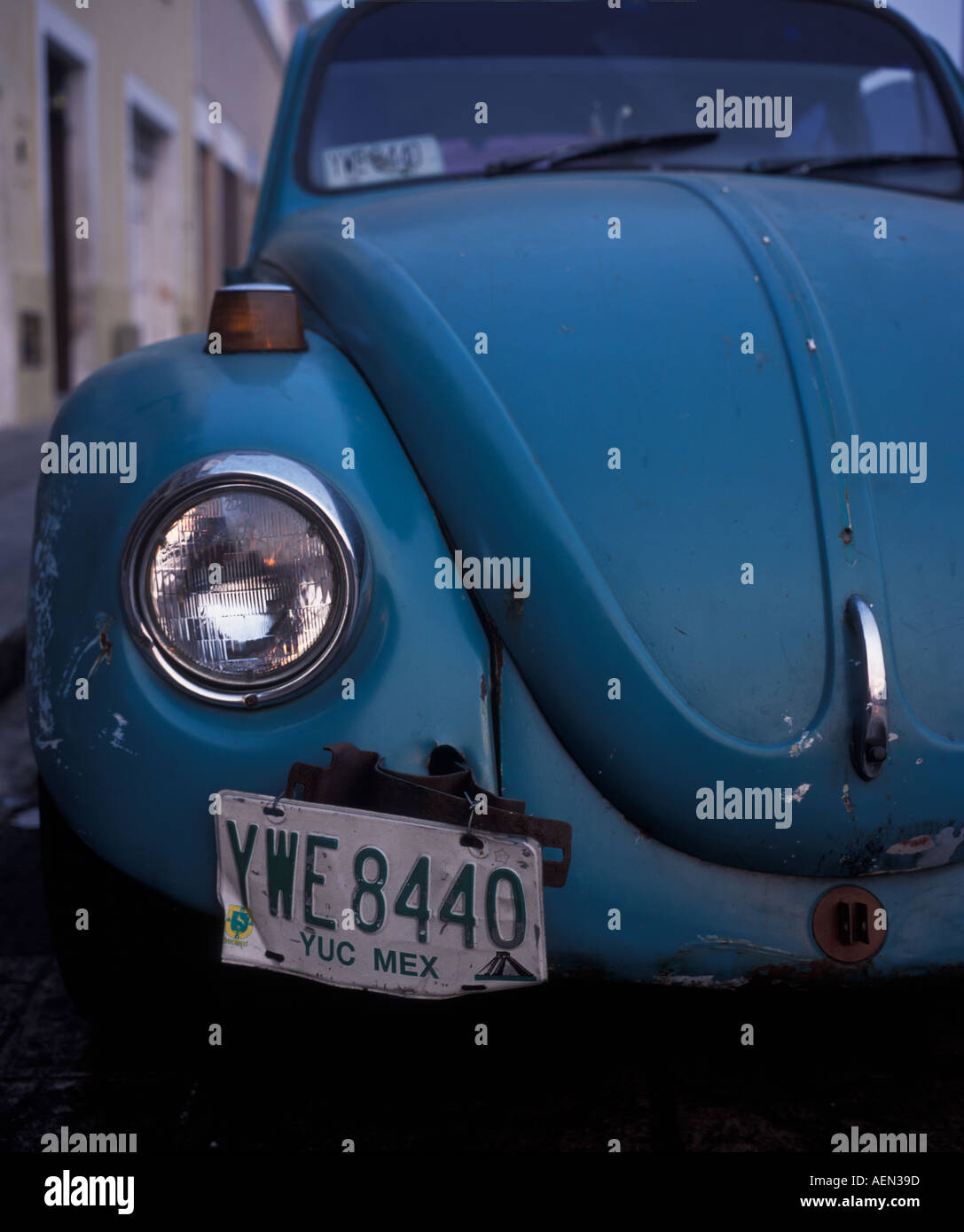 Volkswagen Beetle dans Merida Mexique Banque D'Images