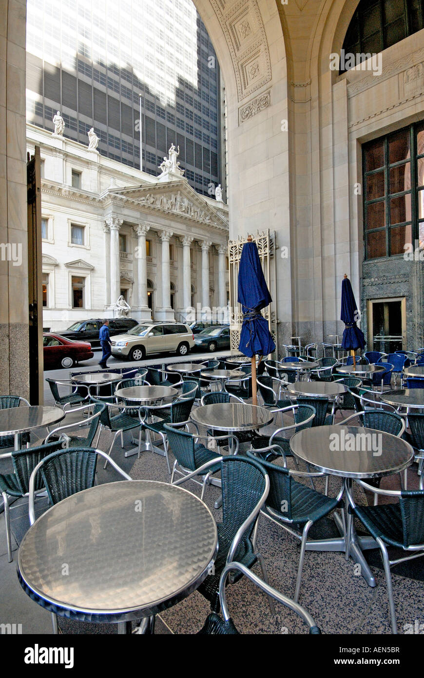 Café à l'Union Square, 25e Rue, New York. Banque D'Images