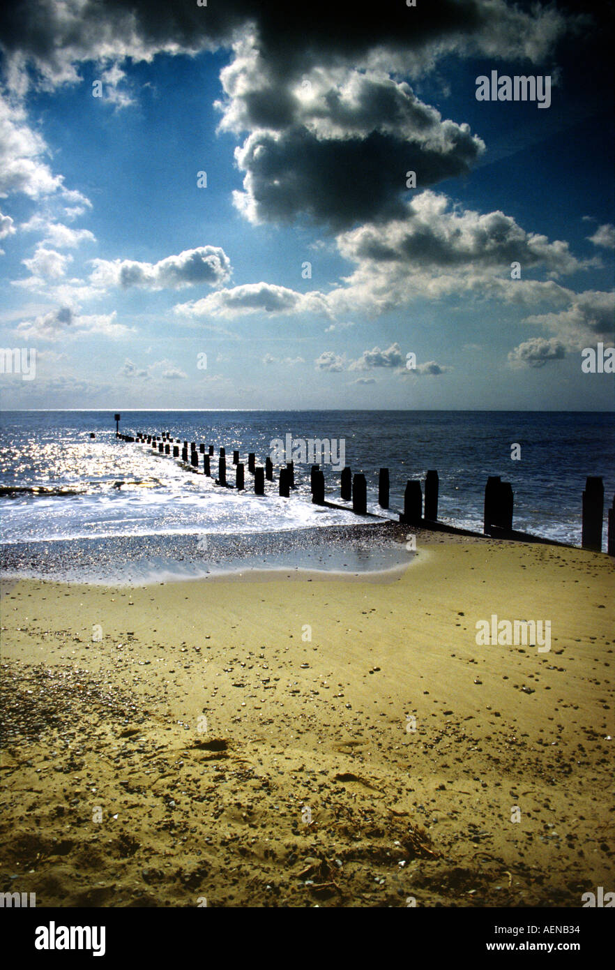 Côte de la mer du nord du comté de Suffolk Southwold Anglais East Anglia UK Royaume-Uni GB Grande-bretagne British Isles eu Europe Banque D'Images