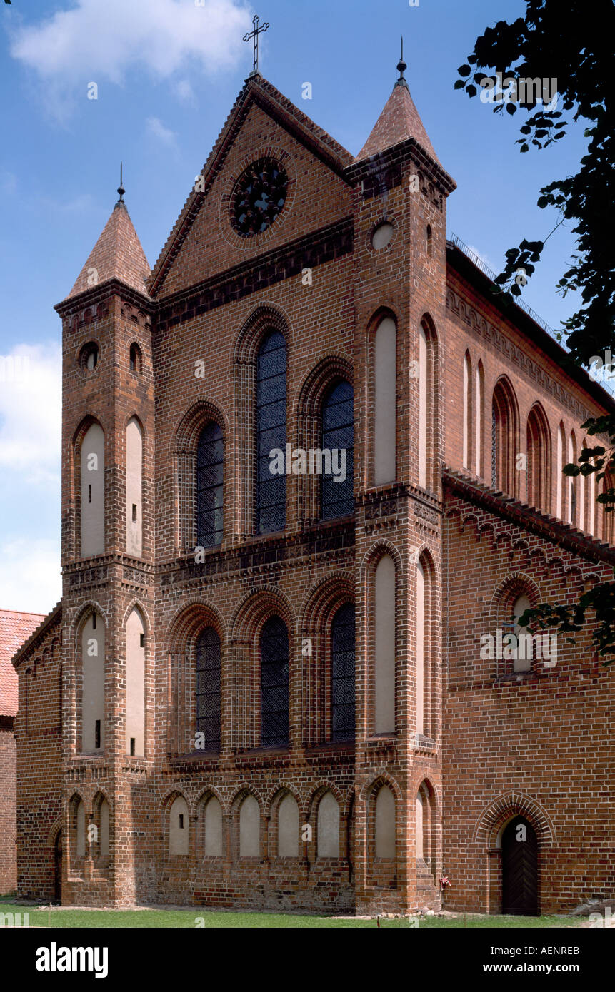 Lehnin, Klosterkirche, Westseite Banque D'Images