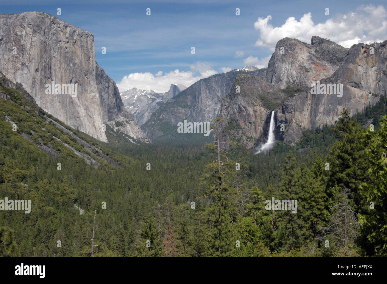 La Vallée Yosemite de vue de tunnel Banque D'Images