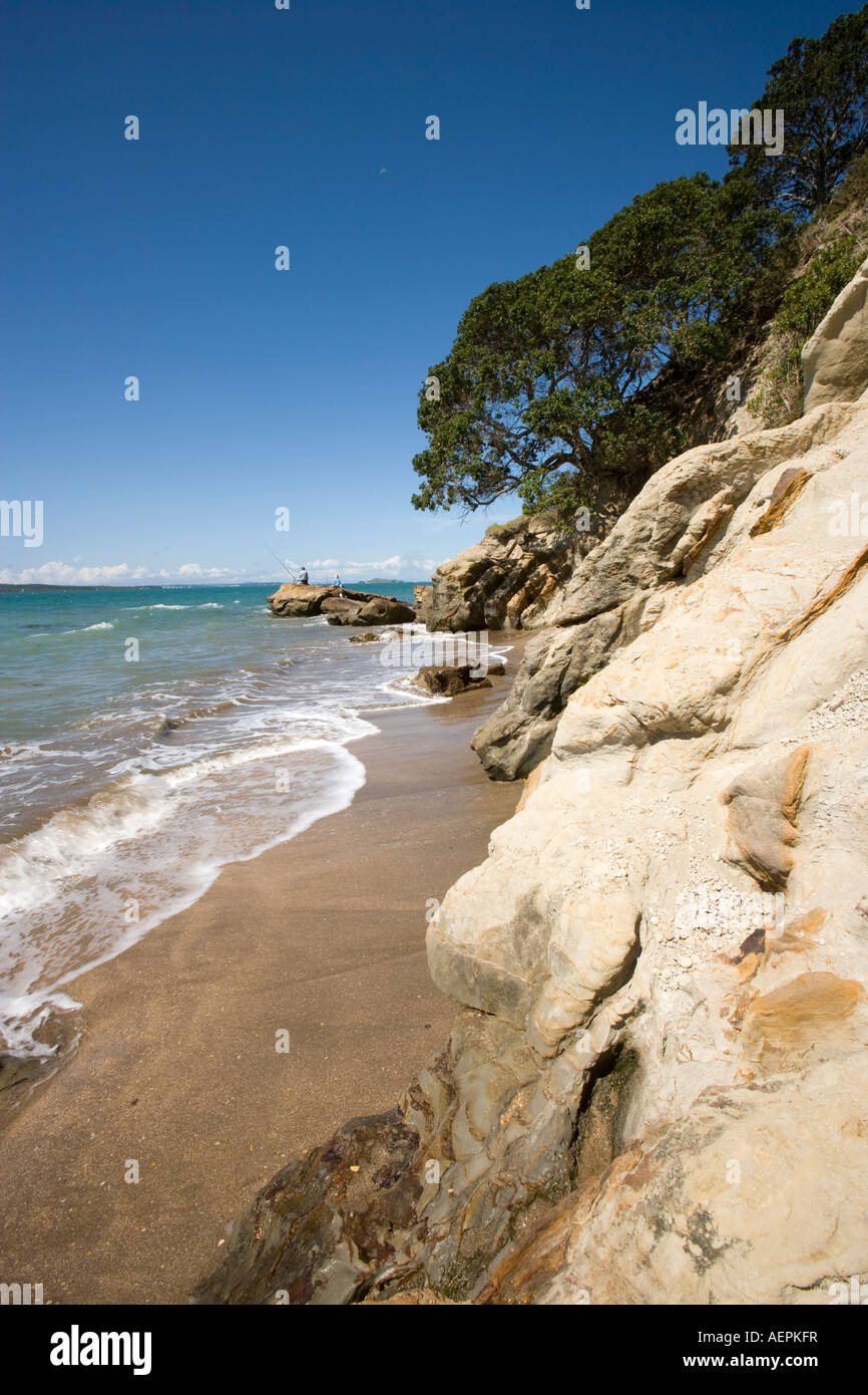 Plage à col étroit, Nouvelle-Zélande Banque D'Images