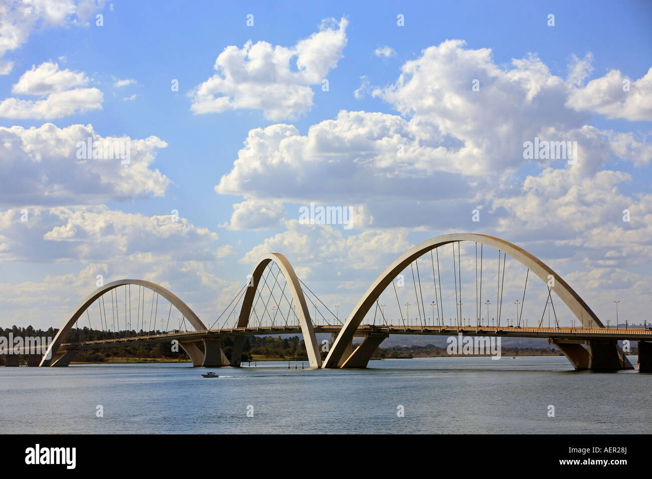 Juscelino Kubitschek bridge dans la ville de Brasilia capitale du Brésil Banque D'Images