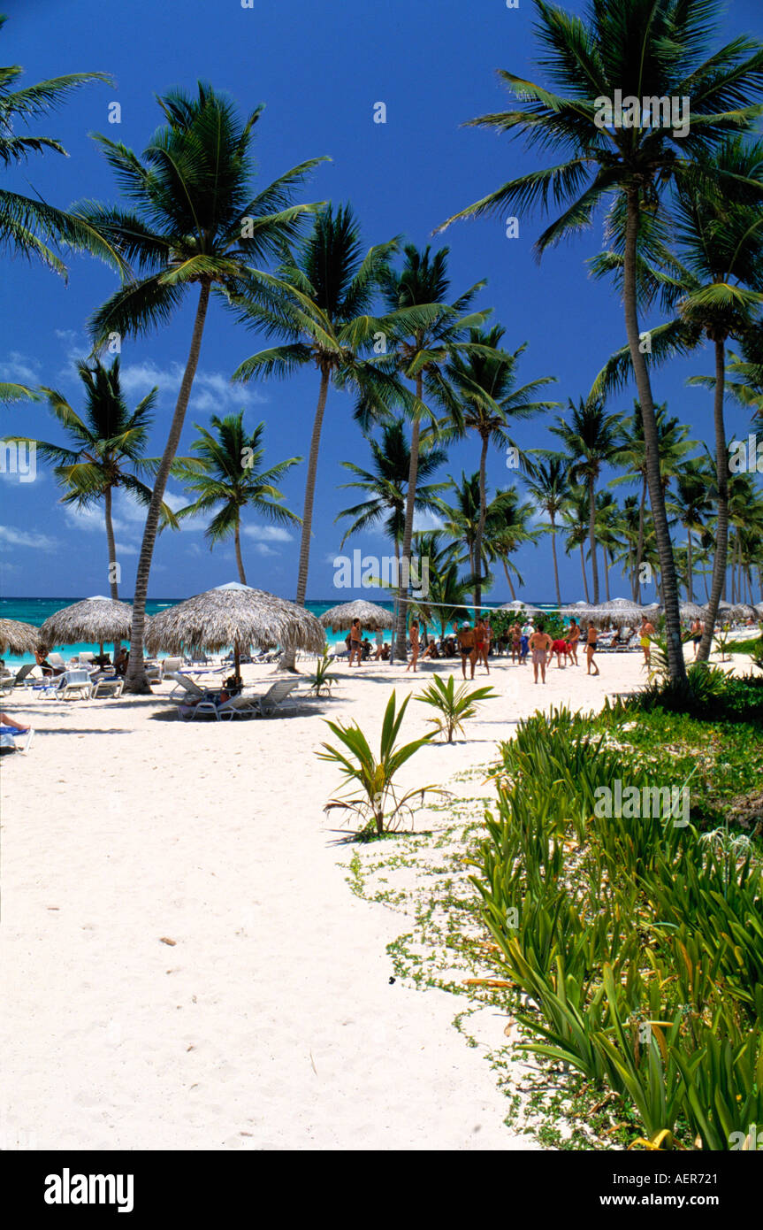 Plage près du village de Puerto plata république dominicaine archipel des Grandes antilles caraïbes Banque D'Images