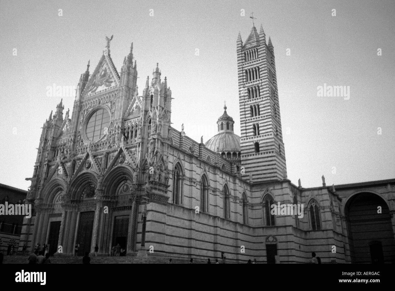 La Cathédrale Duomo sienne Dome & Clocher Campanile Site du patrimoine mondial de l'Toscane Toscana Italie Italia Europe Centrale Banque D'Images