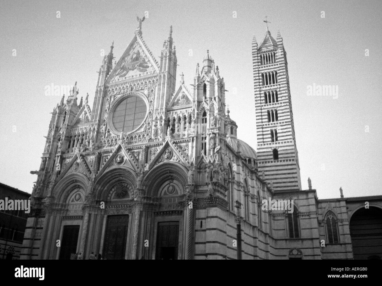 La Cathédrale Duomo sienne Dome & Clocher Campanile Site du patrimoine mondial de l'Toscane Toscana Italie Italia Europe Centrale Banque D'Images